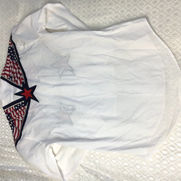 Uncle Sam Flag Tux Shirt Hand Crafted  Small  EUC - Picture 7 of 10